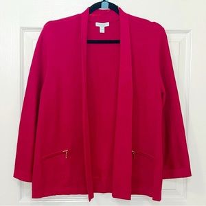 Charter Club Red Jacket Sweater Size Medium